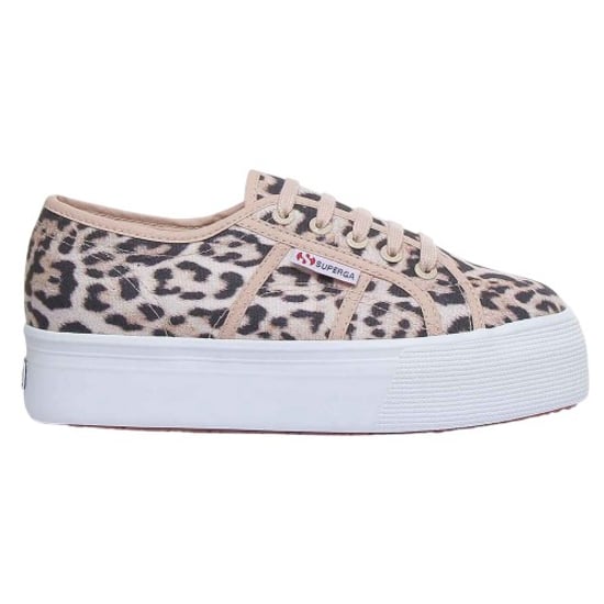 Superga Womens/Ladies 2790 Jaguar Print Trainers (Beige) - Image 1