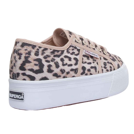 Superga Womens/Ladies 2790 Jaguar Print Trainers (Beige) - Image 2