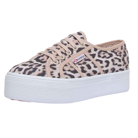 Superga Womens/Ladies 2790 Jaguar Print Trainers (Beige) - Image 4