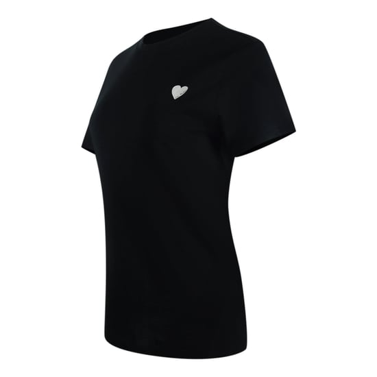 Love Moschino Small White Heart Logo Black T-shirt - Image 2