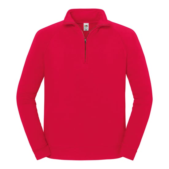 Fruit of the Loom Heren Iconic Premium Sweatshirt met Quarter Zip (Rood) - Image 1
