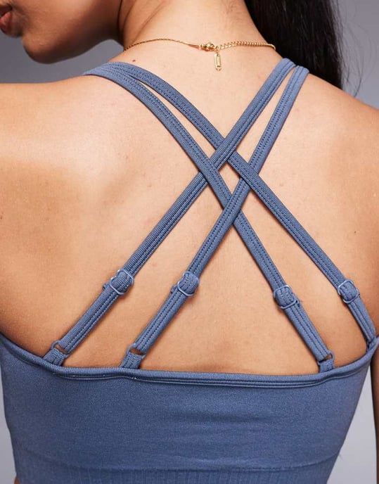 4505 seamless multi strap medium support sports bra in slate - Image 3