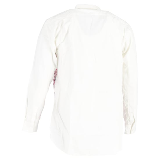 Comme Des Garçons Långärmad skjorta med tryck i vit bomull - Image 3