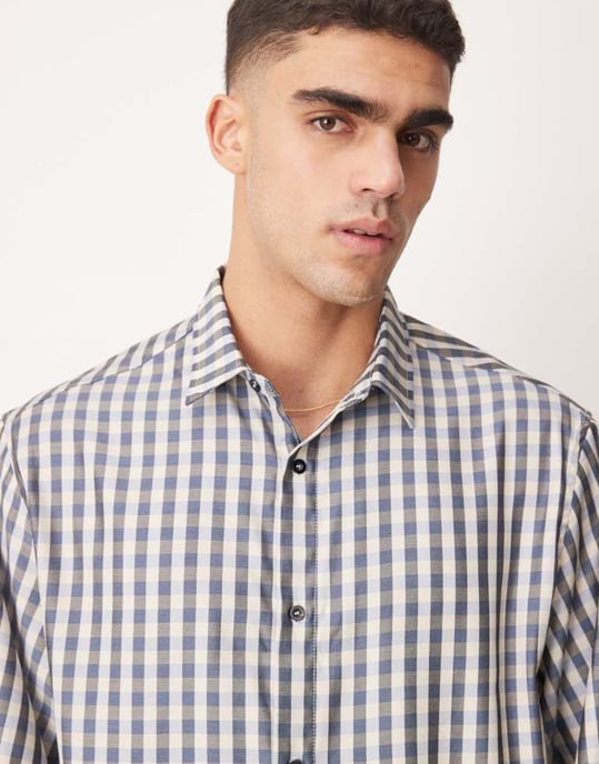 Sister Jane gingham shirt co-ord in black and white - Image 2