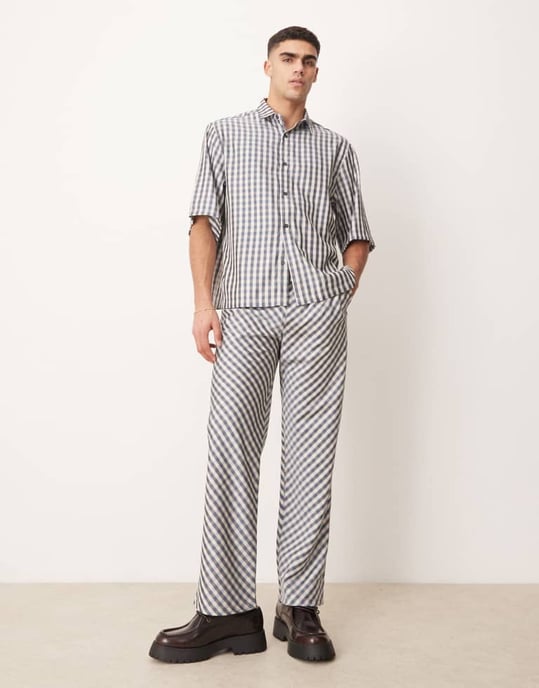 Sister Jane gingham shirt co-ord in black and white - Image 3