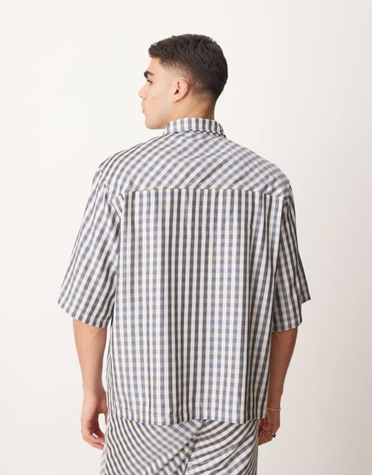 Sister Jane gingham shirt co-ord in black and white - Image 4