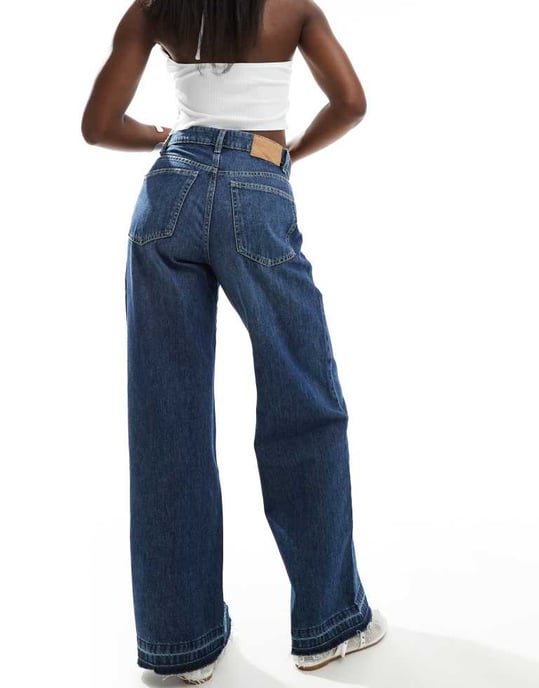 Cotton On relaxed wide leg jeans in deepwater blue denim - Image 3