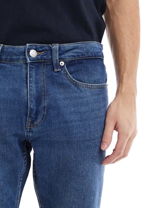 ONLY & SONS regular fit jeans in mid blue wash - Image 4