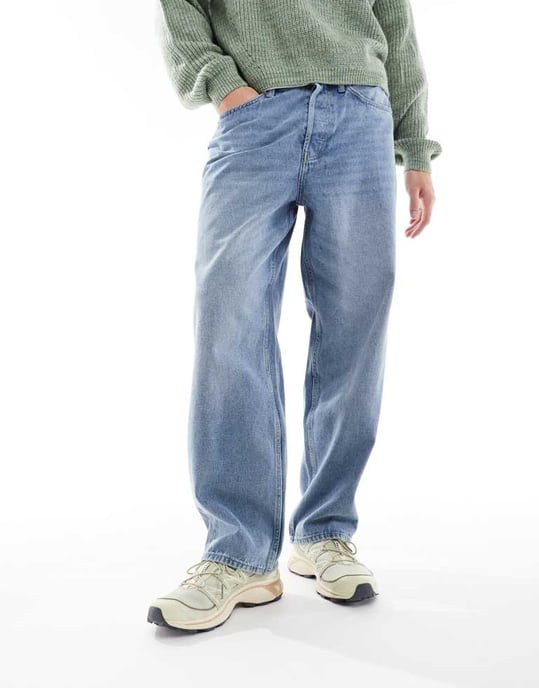 ONLY & SONS loose fit jeans in light blue wash - Image 2