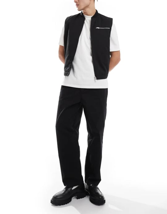 ONLY & SONS loose fit trouser in black - Image 3