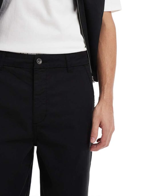 ONLY & SONS loose fit trouser in black - Image 4