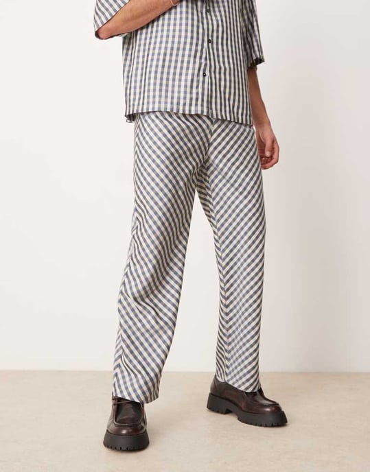 Sister Jane gingham trouser co-ord in black and white - Image 2