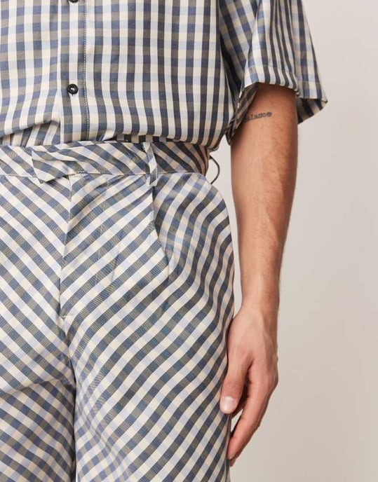 Sister Jane gingham trouser co-ord in black and white - Image 3
