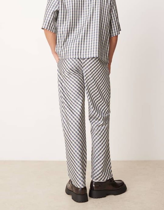 Sister Jane gingham trouser co-ord in black and white - Image 4