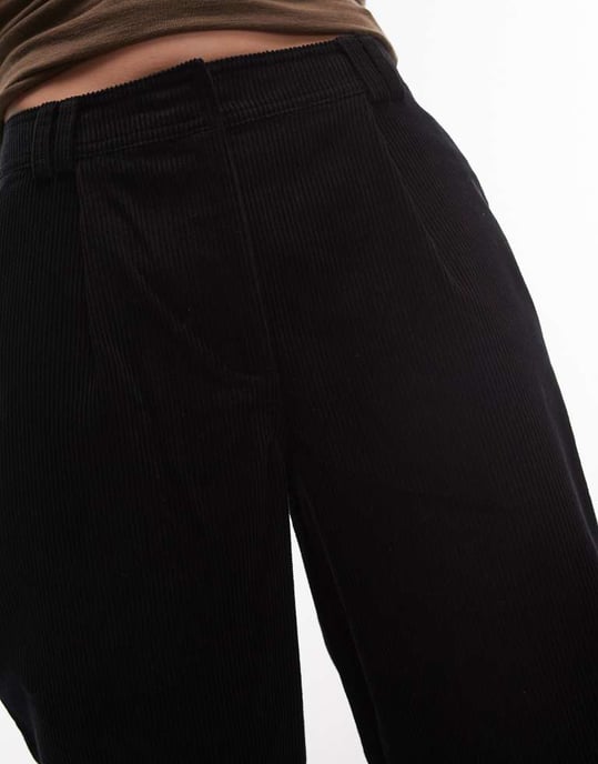 Topshop cord peg trouser in black - Image 3