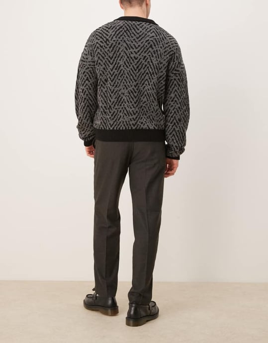 Abercrombie & Fitch pull on loose trousers in charcoal - Image 2