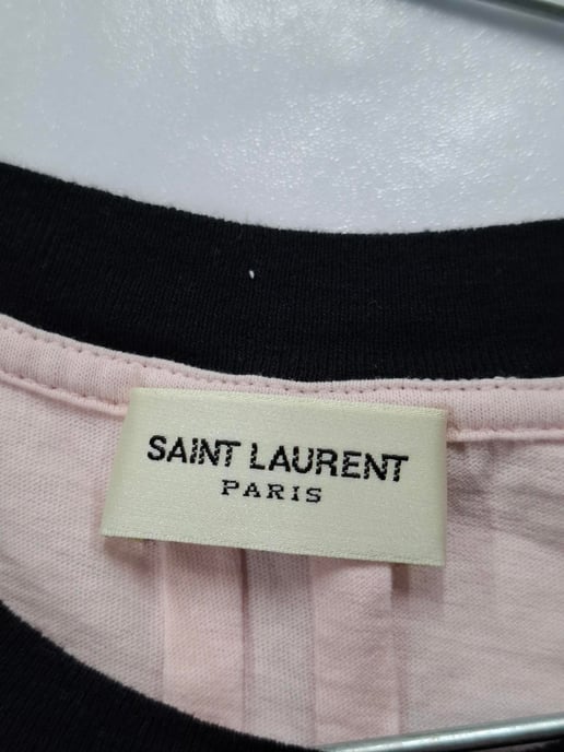 Saint Lauren t-shirt med hajtryck i rosa bomull - Image 4