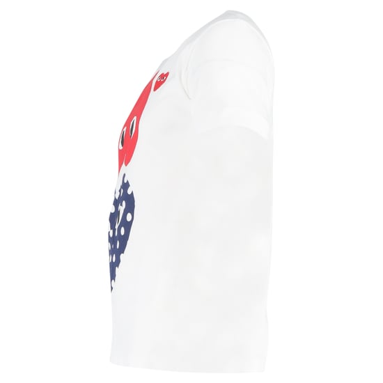 Comme Des Garcons Play prickig hjärtformad t-shirt i vit bomull - Image 2