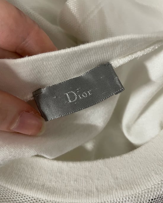 Dior T-shirt met korte mouwen en print in wit katoen - Image 3
