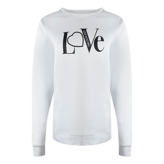 Love Moschino Bold Love Logo Vit Tröja - Image 1