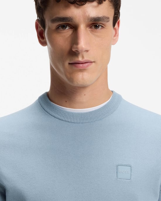 Kanovano Crew Neck Jumper in Light Blue - Image 2