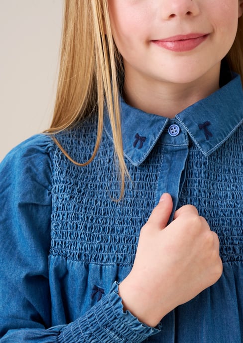 Myla Embroidered Denim Shirt - Image 3