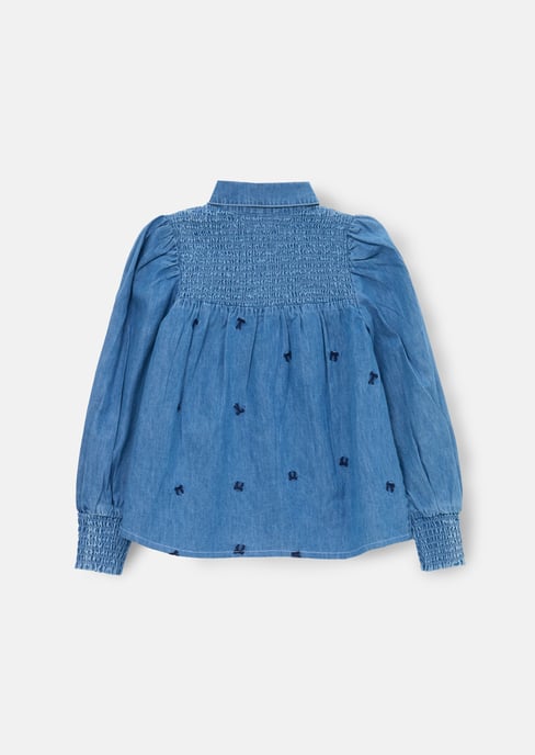 Myla Embroidered Denim Shirt - Image 4