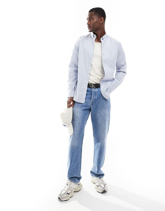 Calvin Klein oxford shirt in light blue - Image 3