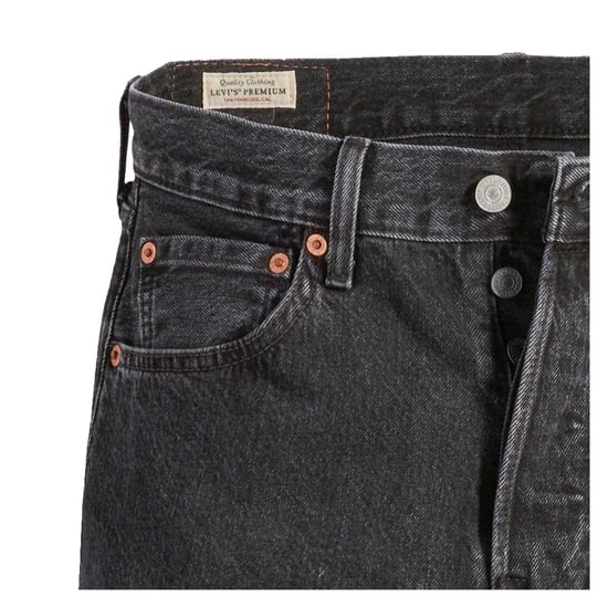 Levis Mens 501 Original Crash Courses Jeans (Grey) - Image 3