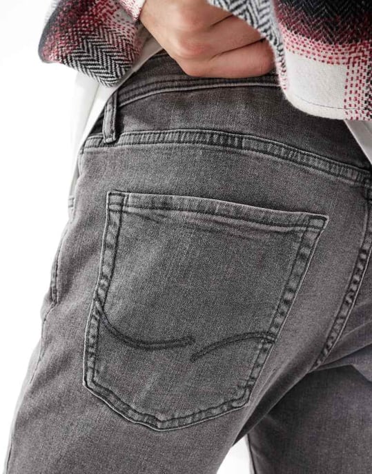 Jack & Jones Glenn slim tapered in grey wash - Image 3