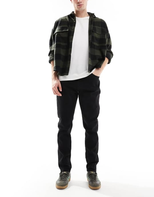 ONLY & SONS Rope slim tapered fit jeans in black - Image 1
