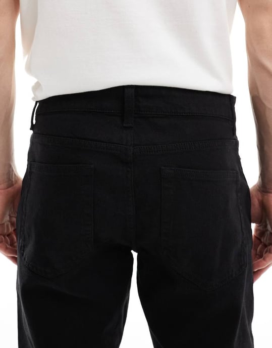 ONLY & SONS Rope slim tapered fit jeans in black - Image 4