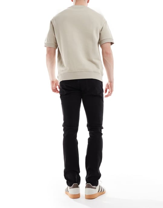 Lee Luke slim tapered jeans in rinse black - Image 3