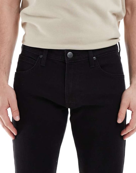 Lee Luke slim tapered jeans in rinse black - Image 4