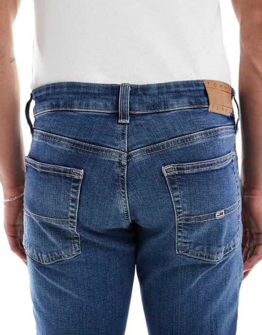 Tommy Jeans scanton slim fit jeans in mid wash - Image 4