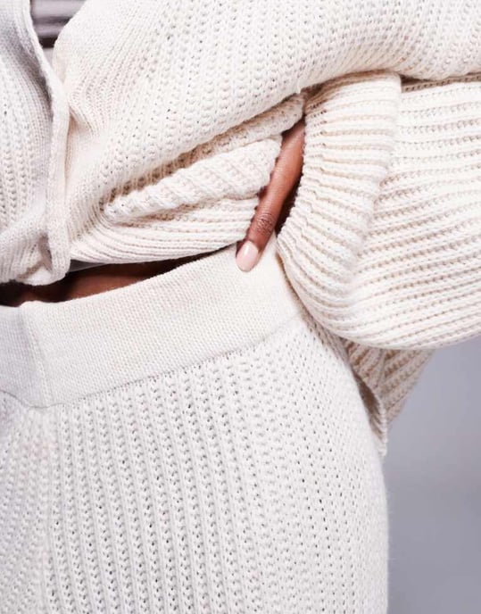 Missyempire knitted button down cardigan and trouser full set in beige - Image 4