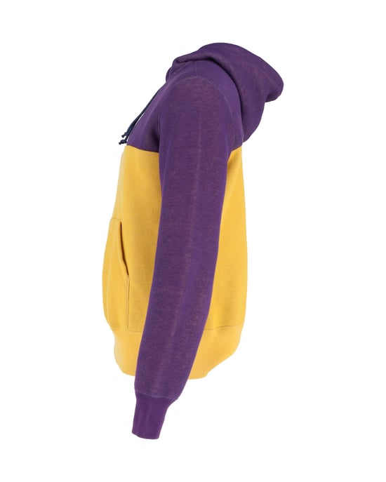Sacai Colorblock Hooded Sweatshirt in paars en geel katoen - Image 2