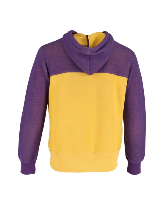 Sacai Colorblock Hooded Sweatshirt in paars en geel katoen - Image 3