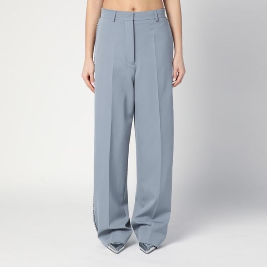 Brede lichtgrijze Falabella-broek met ketting - Image 1
