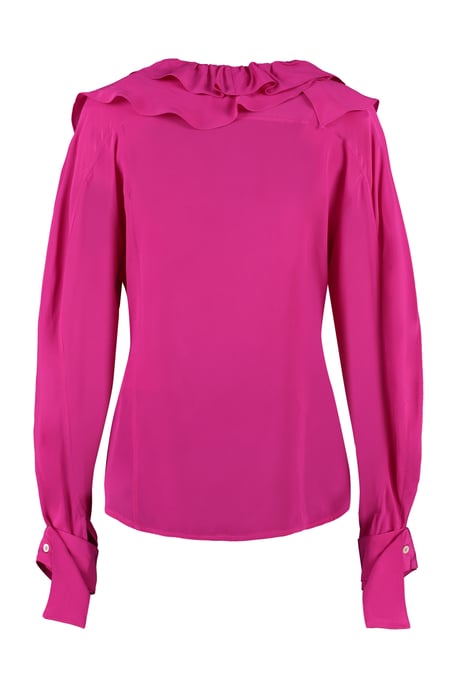 Ruffled Silk Blouse - Image 1