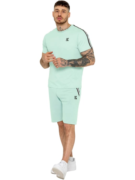 Kruze | Heren trainingspak met tape T-shirt en korte broek - Image 2