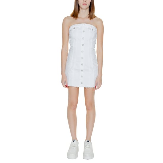 Denim Mini-jurk Met Knopen Aan De Voorkant - Image 1