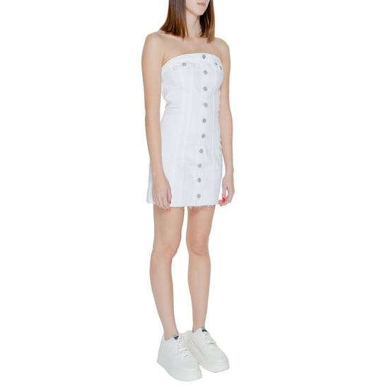Denim Mini-jurk Met Knopen Aan De Voorkant - Image 5