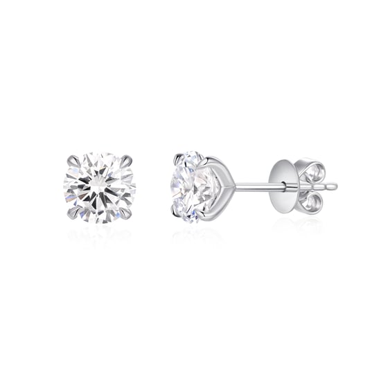 1.00ct, 9k White Gold Lab Grown Diamond Stud Earrings - Image 1