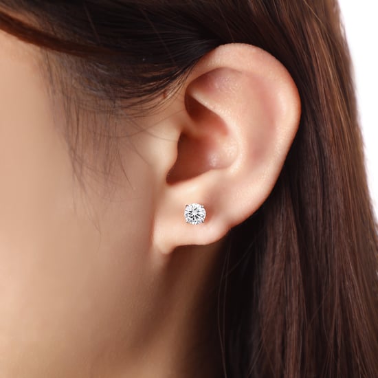 1.00ct, 9k White Gold Lab Grown Diamond Stud Earrings - Image 2