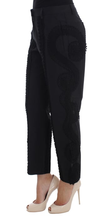 Broek met Kantdetails, Verkorte Stijl - Image 2