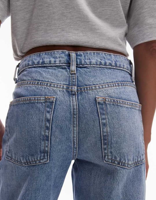 Topshop Ember low rise straight leg jean in bleach - Image 4