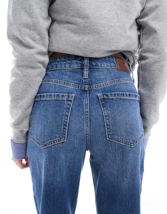 Hollister high rise dad jean in blue - Image 4