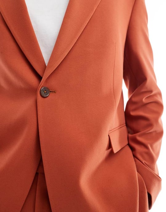 Viggo lavoir suit jacket in burnt orange co-ord - Image 3
