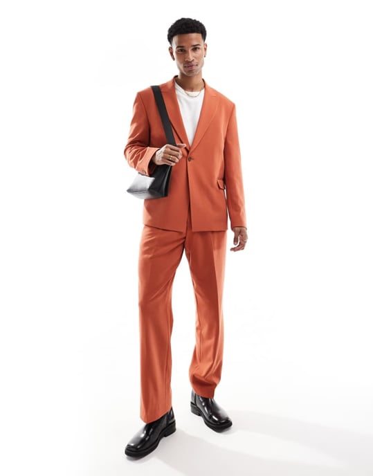 Viggo lavoir suit jacket in burnt orange co-ord - Image 4